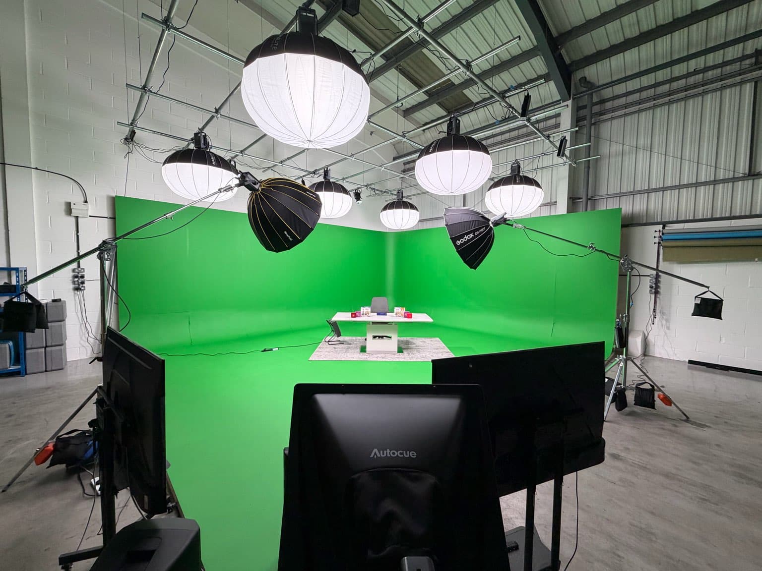 The green screen studio